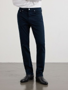 FRAME - Straight-Leg Twill Trousers - Blue
