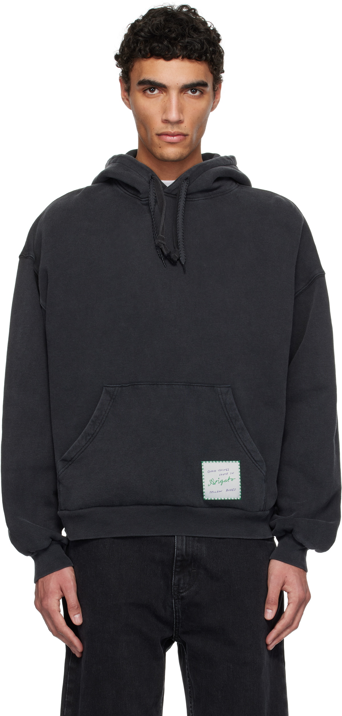 Axel Arigato Black Patch Washed Hoodie