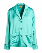 Alessia Santi Womens Blazer Turquoise