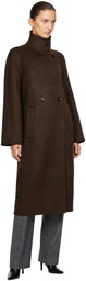 LISA YANG Brown Doublé Button Coat
