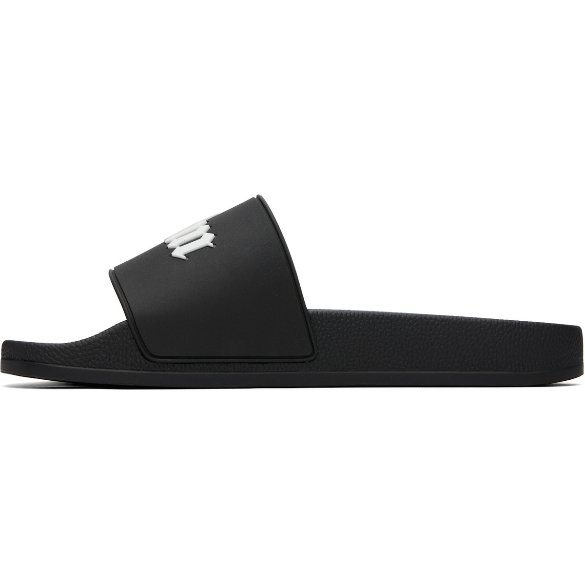 Palm Angels Black Big Logo Pool Slides
