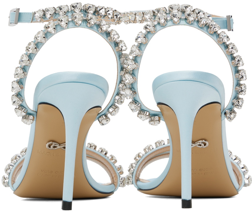 【関税込み】MACH & MACH ブルー Audrey 95 ヒールサンダル MACH & MACH Blue Audrey 95 Heeled Sandals MACH & MACH