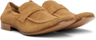 MM6 Maison Margiela Tan Swing-Toe Leather Loafers