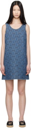Kenzo Blue Kenzo Paris Three Hole Minidress