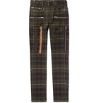 Undercover - Skinny-Fit Checked Wool Trousers - Green