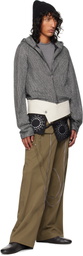 STRONGTHE Silver & Black Talisman Belt Hoodie