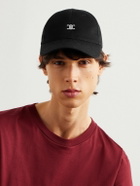 CELINE - Logo-Embroidered Cotton-Gabardine Baseball Cap - Black