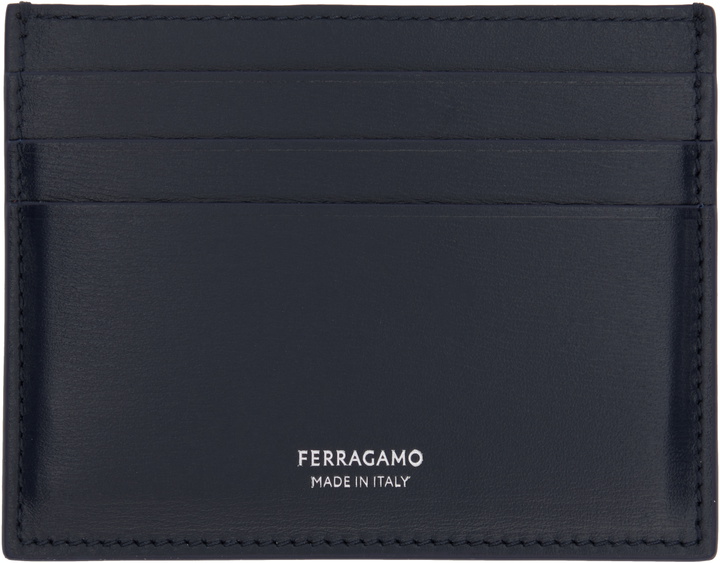 Photo: Ferragamo Navy Credit Card Holder