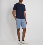 Aspesi - Cotton and Linen-Blend Shorts - Blue