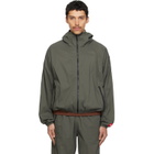 The North Face Khaki TNF Red Box Packable Hooded Wind Jacket