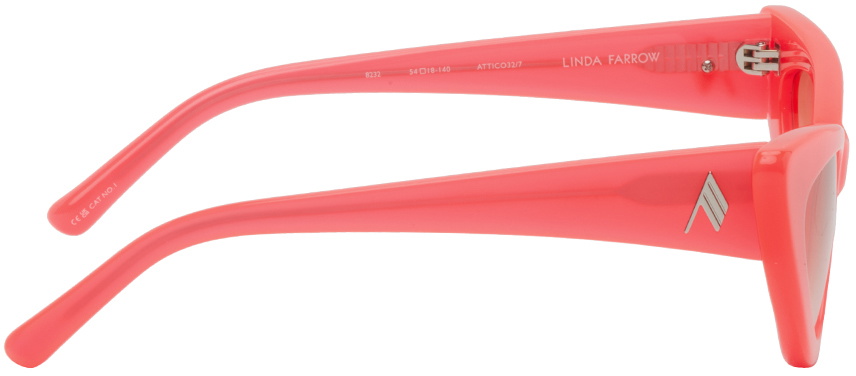 The Attico Linda Farrow Sunglasses Pink NWOB $275 The Attico Dora D-Frame Sunglasses | Pink – Valentines Austin main image 2