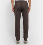 DE BONNE FACTURE - Tapered Wool-Flannel Drawstring Trousers - Brown