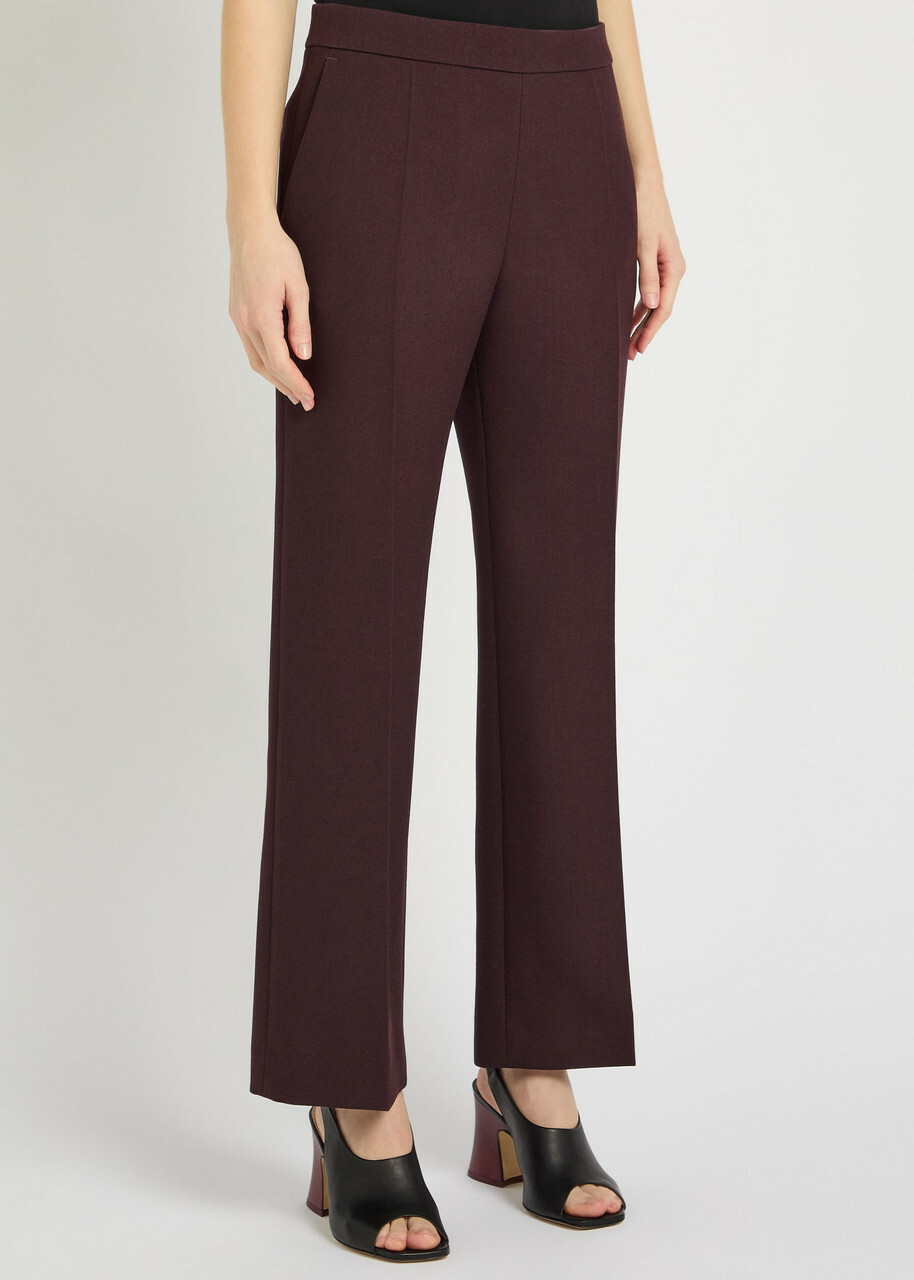 Chloe Straight-leg Wool Trousers Purple
