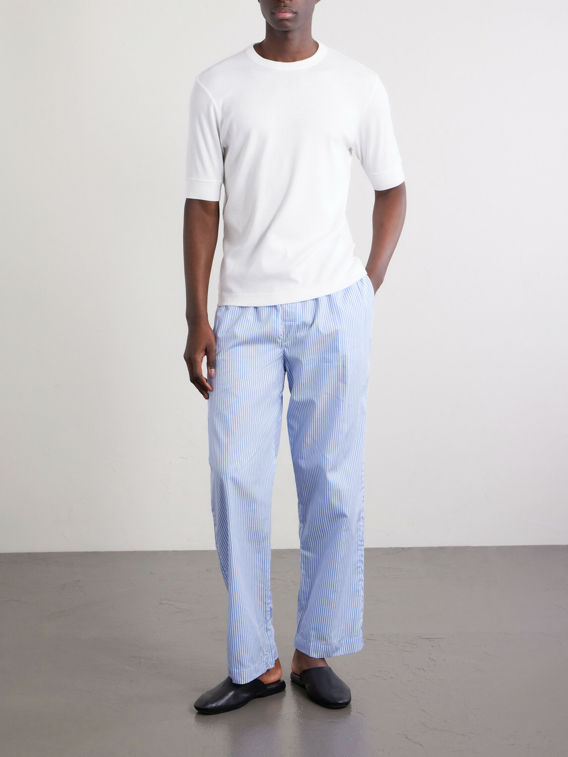 CDLP - Ribbed Lyocell and Cotton-Blend T-Shirt - White