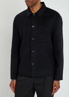 Officine Générale Wool Overshirt Jacket Navy