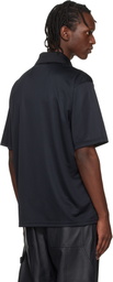 Courrèges Black Oversized Sports Polo