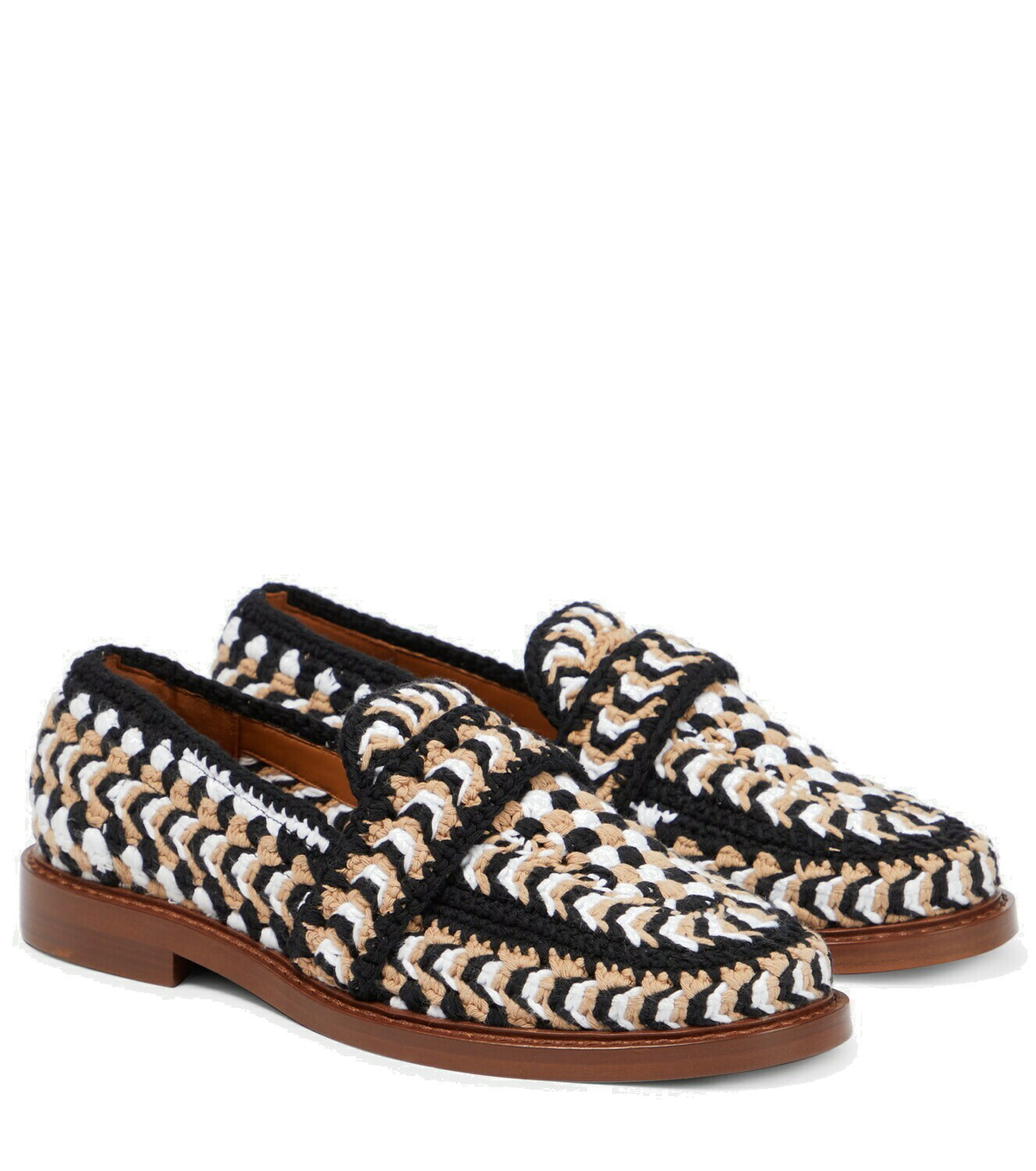 PRA CROCHET LOAFERS BLACK CALFSKIN