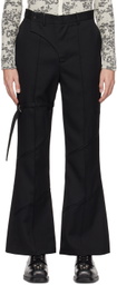 The World Is Your Oyster Black Flared Trousers