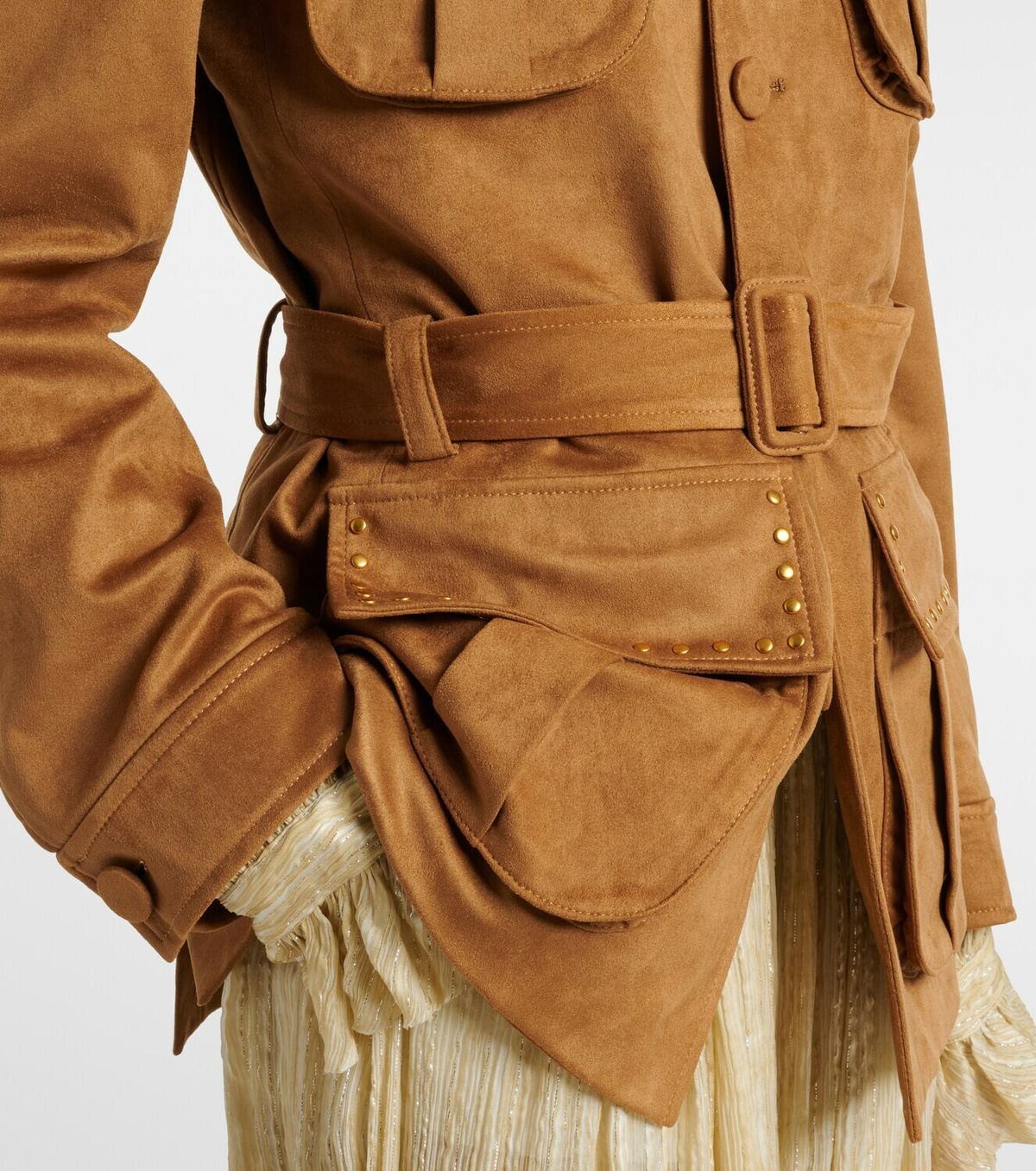 Xu Zhi Studded belted field jacket