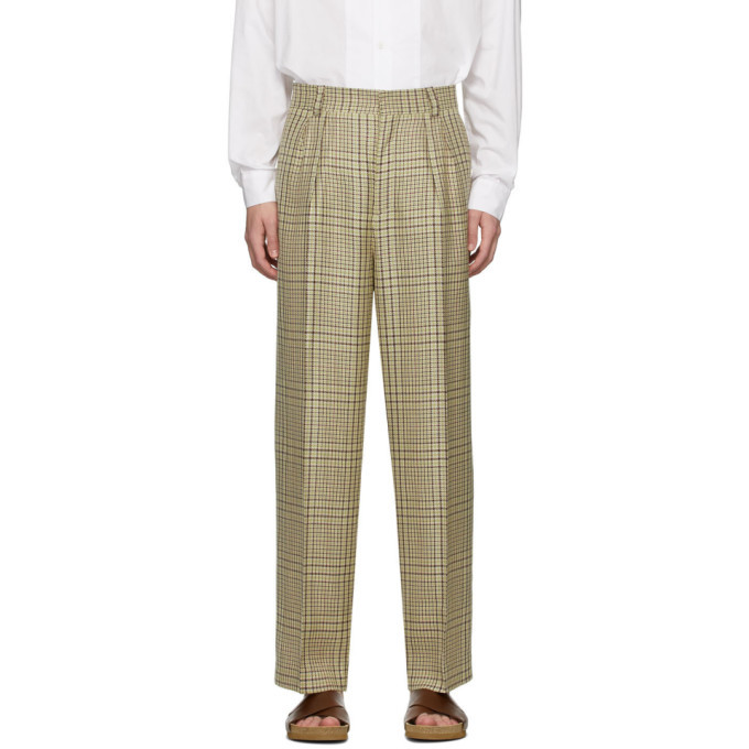 Photo: Jacquemus Green Checked Le Pantalon De Costume Trousers