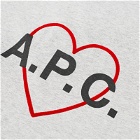 A.P.C. Billy Heart Logo T-Shirt in Heathered Grey