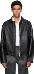 HELIOT EMIL Black Tremor Leather Jacket