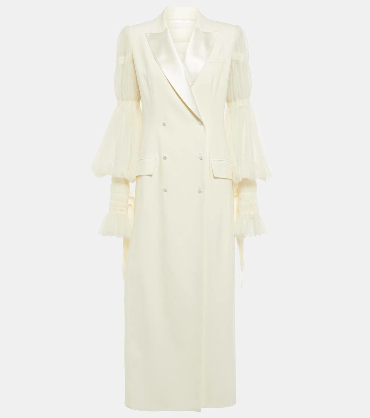Danielle Frankel Mae embellished silk and wool coat