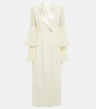 Danielle Frankel Mae embellished silk and wool coat