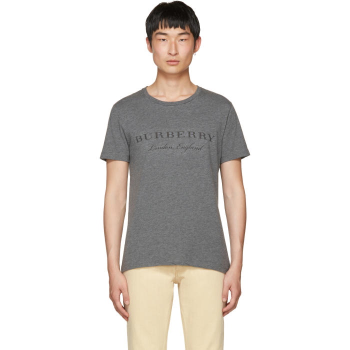 Photo: Burberry Grey DevorÃ© Logo Martford T-Shirt