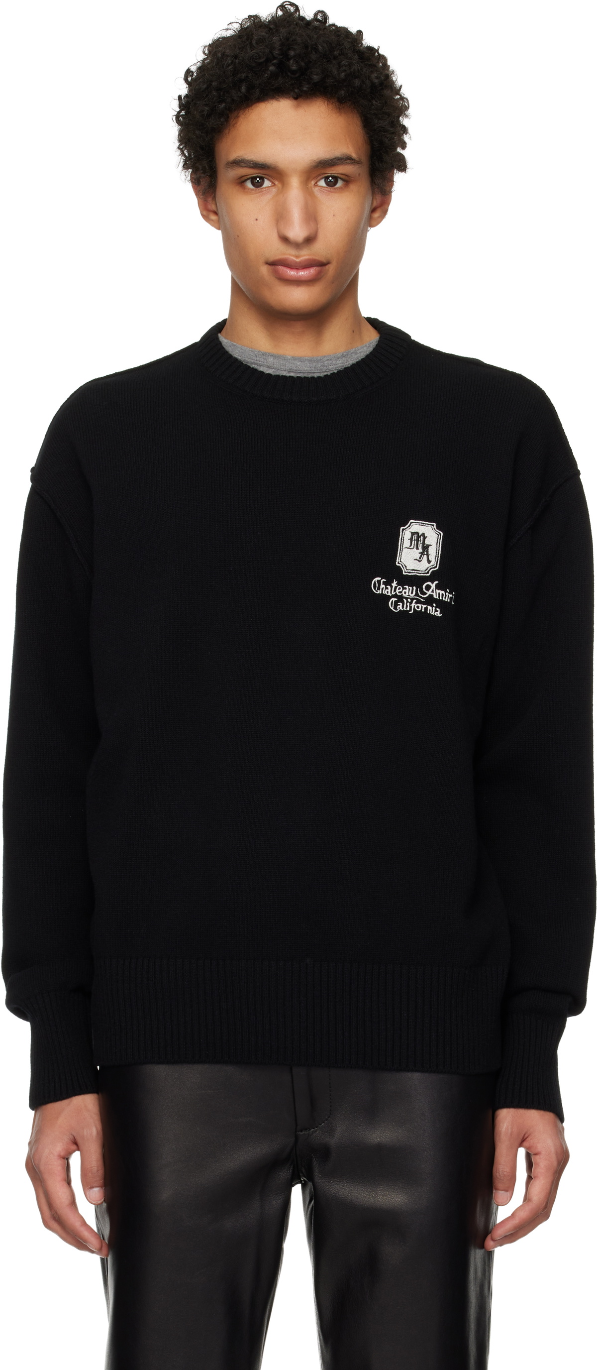 AMIRI Black MA Chateau Sweater