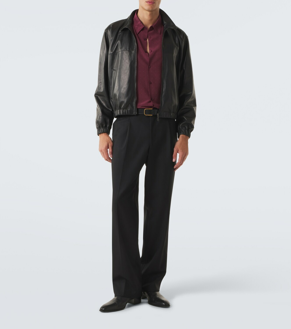 Saint Laurent Leather blouson jacket