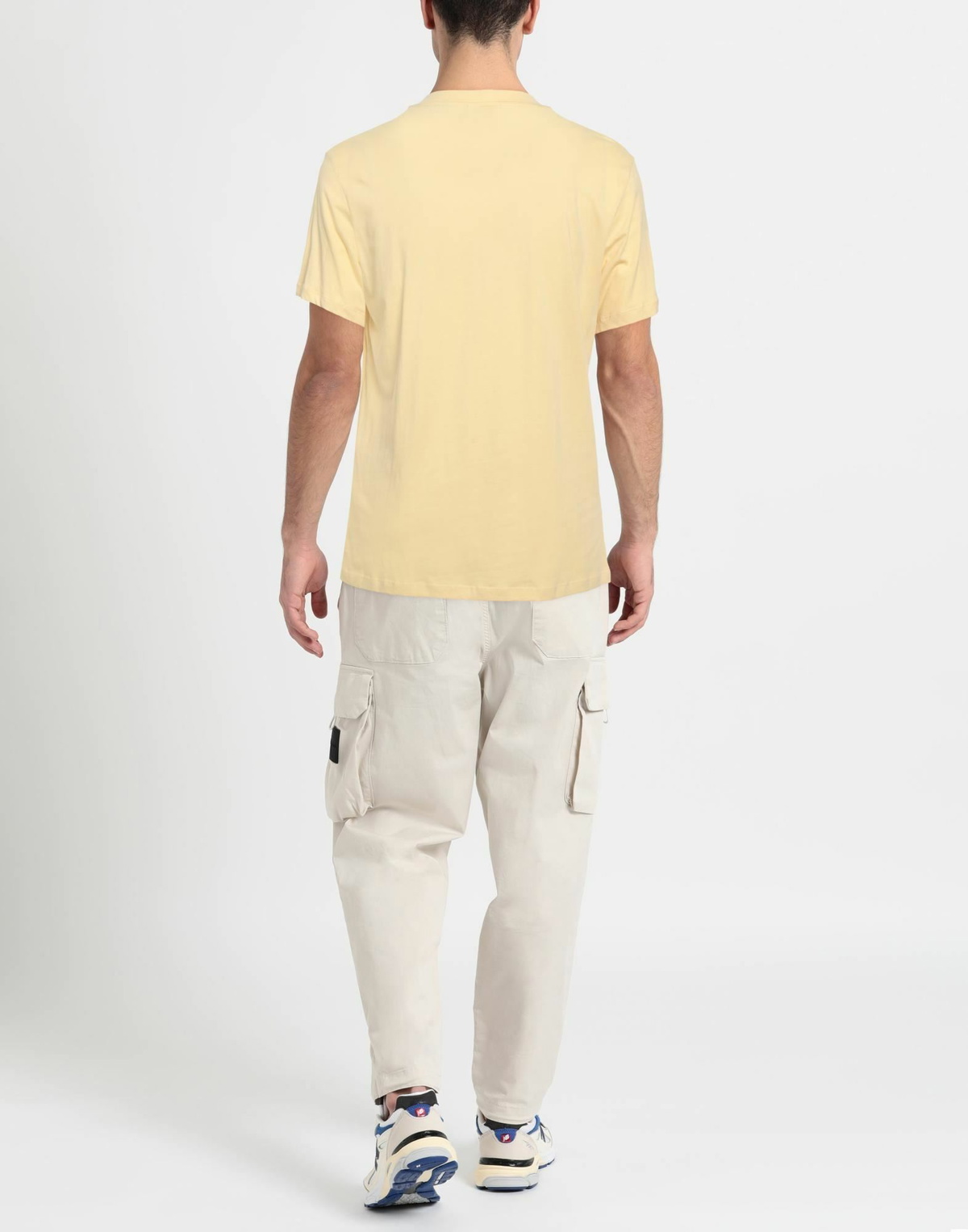 Sandro Mens T-shirt Pastel in Yellow
