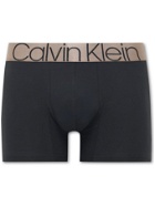 CALVIN KLEIN UNDERWEAR - Icon Stretch-Cotton Boxer Briefs - Black - S