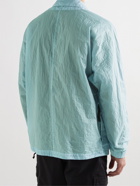 Stone Island - Logo-Appliquéd Garment-Dyed Nylon Tela Overshirt - Blue