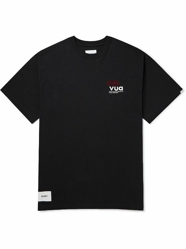 Photo: WTAPS - Logo-Embroidered Cotton-Jersey T-Shirt - Black
