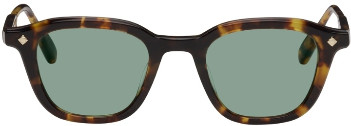 Photo: Lunetterie Générale Tortoiseshell & Green Enigma Sunglasses