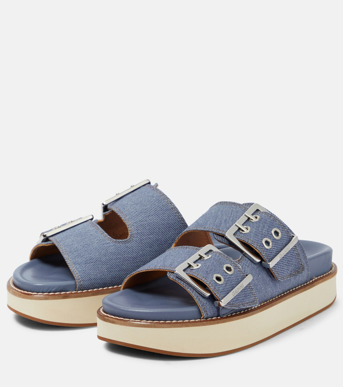 Ganni - Denim sandals GANNI