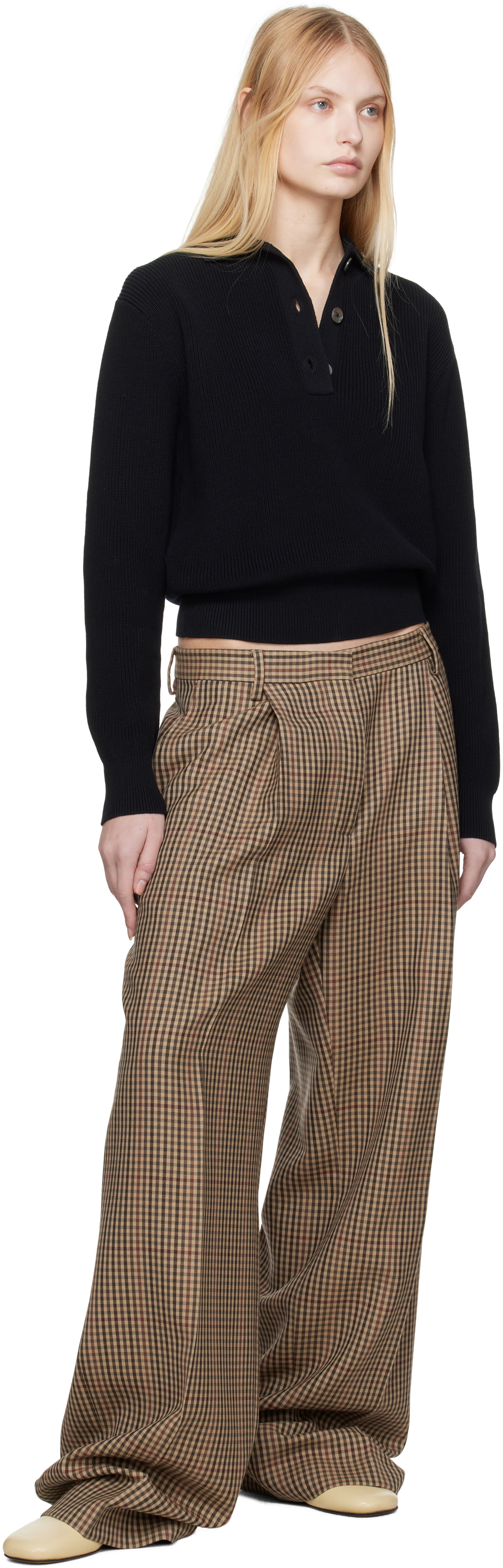 Studio Nicholson Black Chesapeake Polo