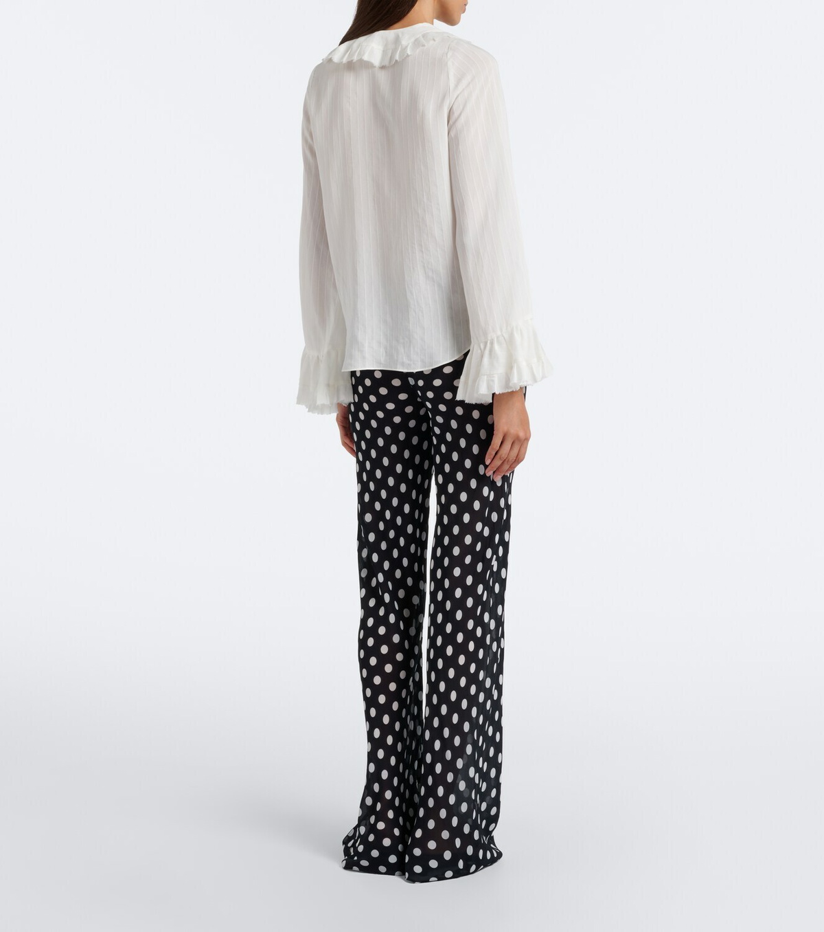 Alexandra Miro Scarlett polka-dot flared pants