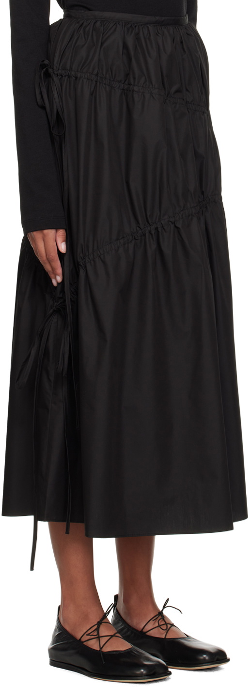 Kijun Black Shirring Maxi Skirt Kijun