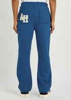 Annie Hood College Straight-leg Cotton Sweatpants Navy