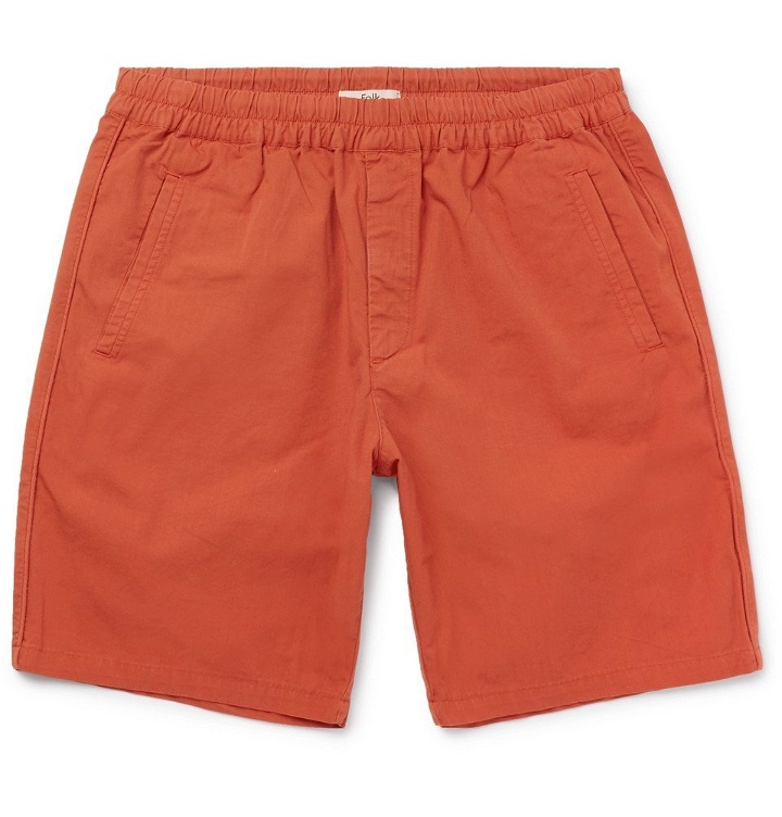 Photo: Folk - Garment-Dyed Cotton-Ripstop Drawstring Shorts - Men - Red