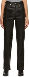 rag & bone Black Alex Leather Pants