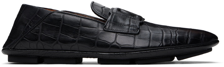 Photo: Dolce&Gabbana Black Calfskin Driver Loafers