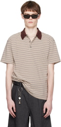 COOR Beige Multi-Pin Stripe Polo