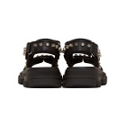 Gucci Black Studded Aguru Sandals