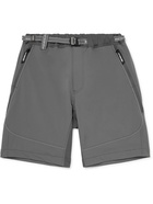 And Wander - Wide-Leg Belted ZGRAV Shell Shorts - Gray