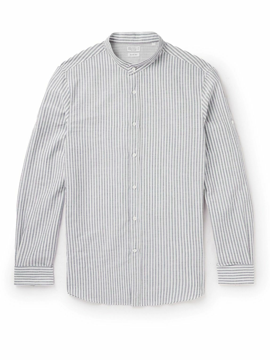 Tシャツ・カットソー BRUNELLO CUCINELLI Striped linen shirt (MM6860627 C108) Brunello Cucinelli Striped Cotton Jersey T-Shirt | Sendegaro US