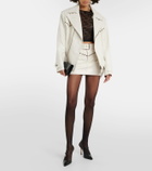 Alessandra Rich Croc-effect leather jacket