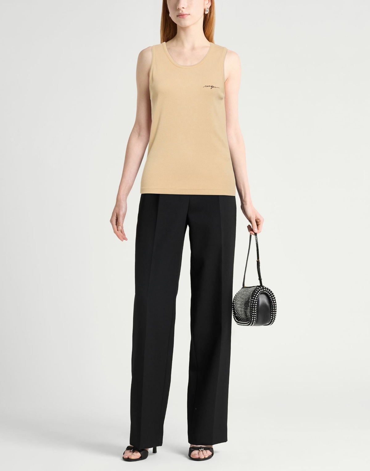 Msgm Womens Tank top in Beige